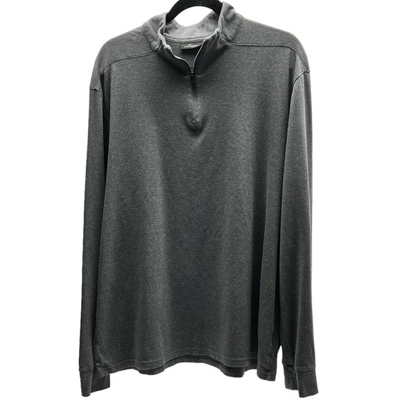 Marc Anthony Slim Fit 1/4 Zip Long Sleeve Pullover Men’s Size XXL Mock Neck Gray - Picture 2 of 8